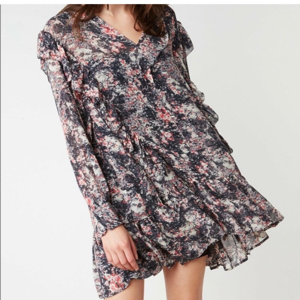 Isabel Marant Jedy floral-print ruffle swing dress size 38 6 perfect condition - Picture 4 of 6
